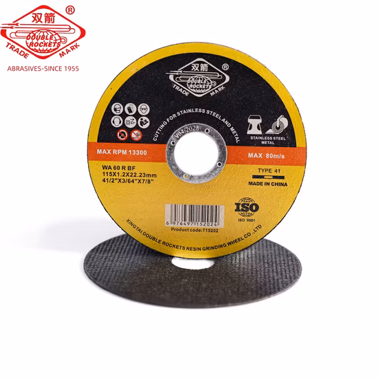 Roue de coupe d'abrasifs de 4 pouces pour la coupe de métal/acier inoxydable